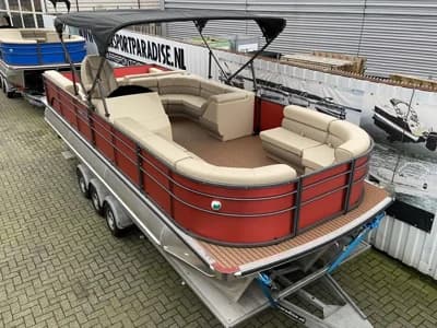 Pontoonboot 25FT 3-Tubes Red 2