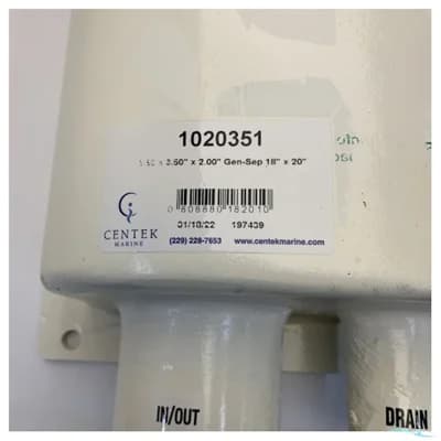 Centek 1020351 Generator Exhaust Gas | Water Separator 89 mm - 3.5 Inch 3