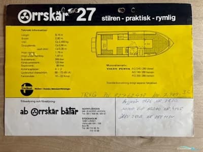 Orrskär 27 – Klassisk Svensk Kvalitetsbåd Med Nyrenoveret Motor (1978) 5