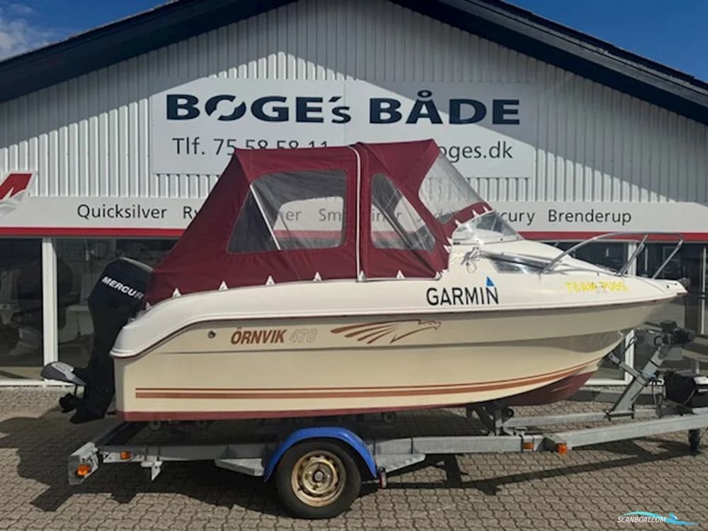 Örnvik 470 Cruiser Med 50 hk Mercury-Efi 4 Takt og 1000 kg Galaxy Bådtrailer